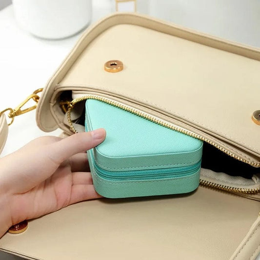 Mini Jewelry Organizer - Compact Storage Box, Elegant Accessory for Women