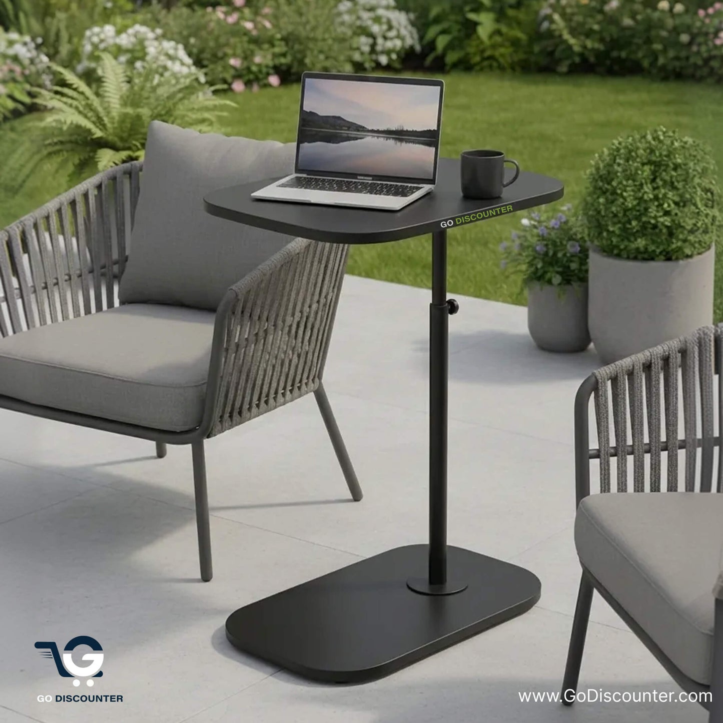 C Shape Adjustable Side Table